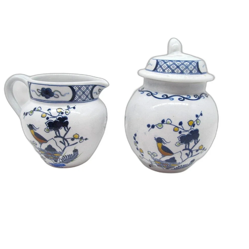 Wedgwood Volendam Creamer And Covered Sugar Bowl Made In England